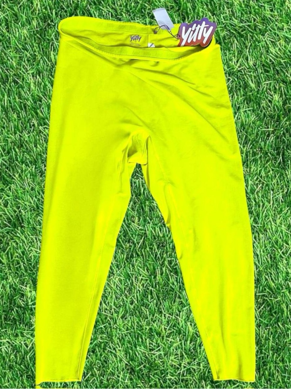 YITTY Neon Lime High-Waist Plus Size Leggings